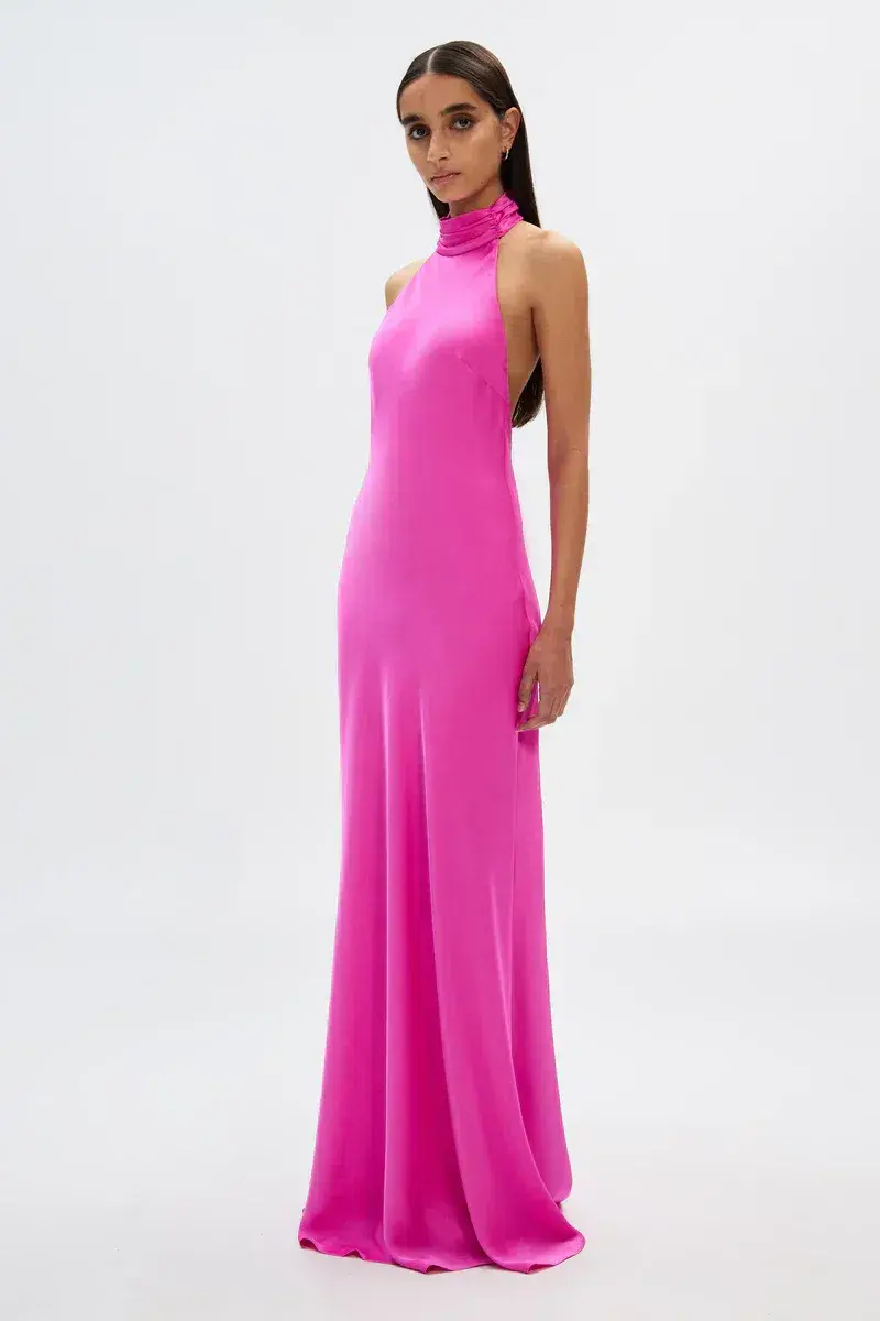 MISHA Evianna Satin Pink Size 12 for rent on The Volte - main image