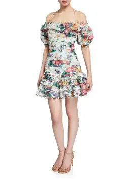 Zimmermann Allia Pintuck Short Dress Print Size 8 for rent on The Volte - image 5