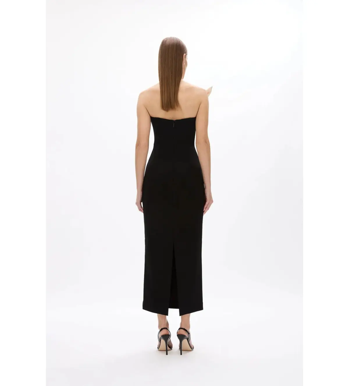 Rachel Gilbert Cassidy Midi Dress Black/Coconut Size AU 8 - Image 4