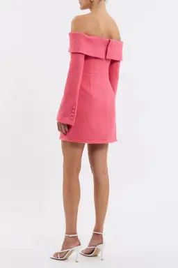Rebecca Vallance Montana Off Shoulder Mini Dress Rose Pink Size 10 for rent on The Volte - image 2