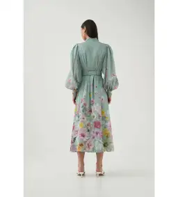 Aje Fleur Shirt Dress Mist Collage Floral Size 10 for rent on The Volte - image 3