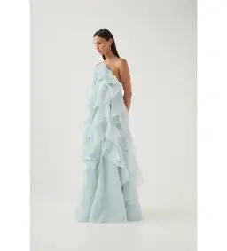 Aje Pandorea Layered Maxi Dress Silver Blue Size AU 8 for rent on The Volte - image 6