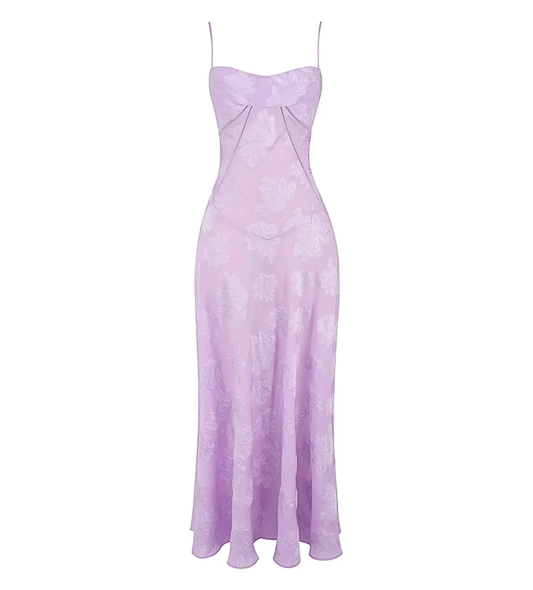 House Of CB Seren Lace Back Maxi Dress Orchid Floral Size S / AU 8 for rent on The Volte - main image