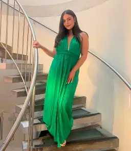 D’Artemide Lefkothea Maxi Dress Emerald One Size Fits All