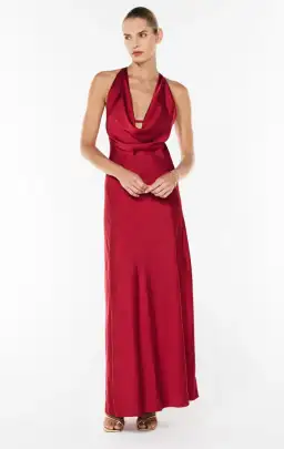 Manning Cartell Charmed Cowl Slip Maxi Dress in Ruby Red Size AU 4 for rent on The Volte - image 2