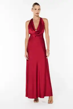 Manning Cartell Charmed Cowl Slip Maxi Dress in Ruby Red Size AU 4 for rent on The Volte - image 1