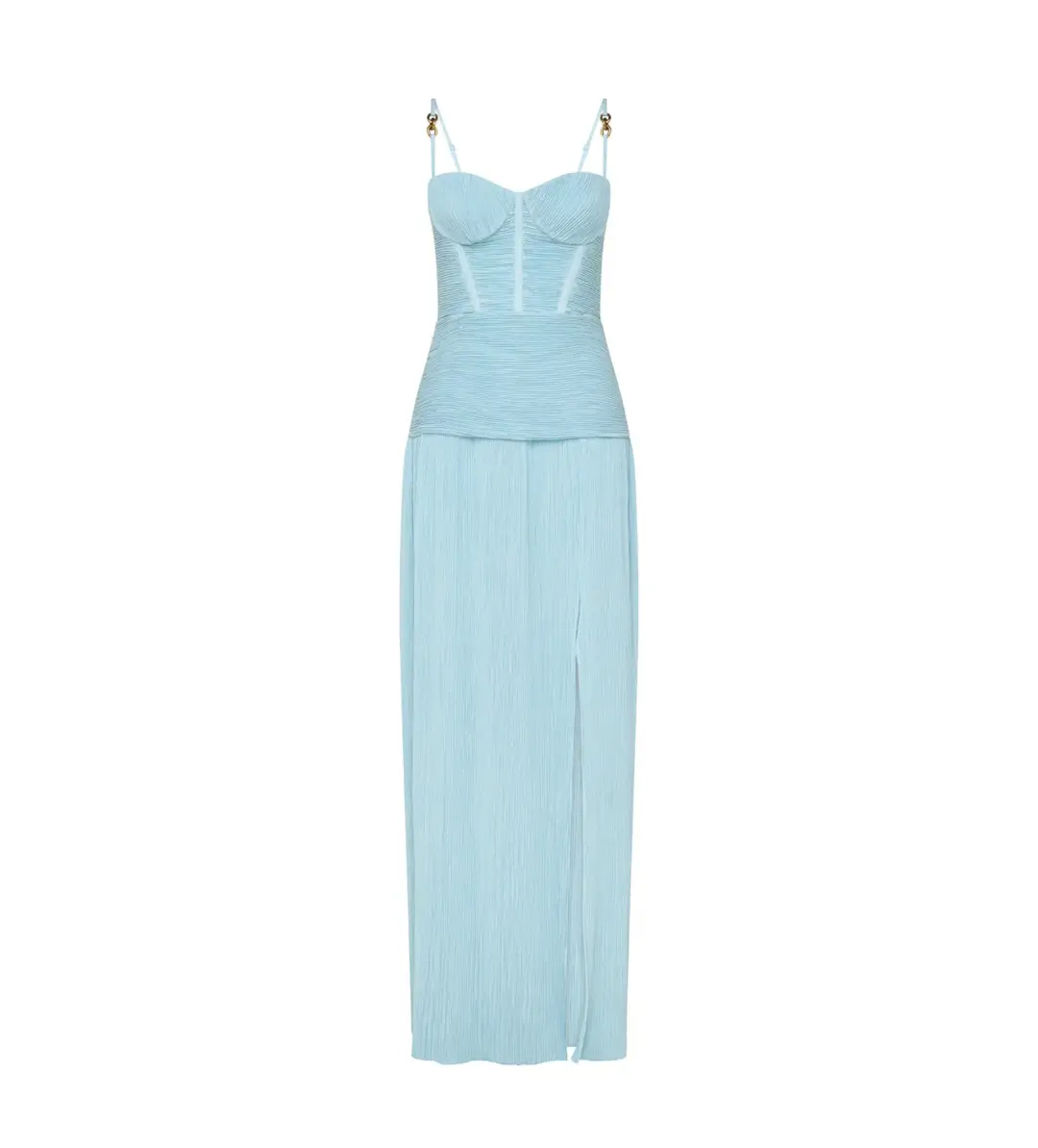Manning Cartell Double Time Pleat Dress Acqua Spritz Size 8 for rent on The Volte - main image