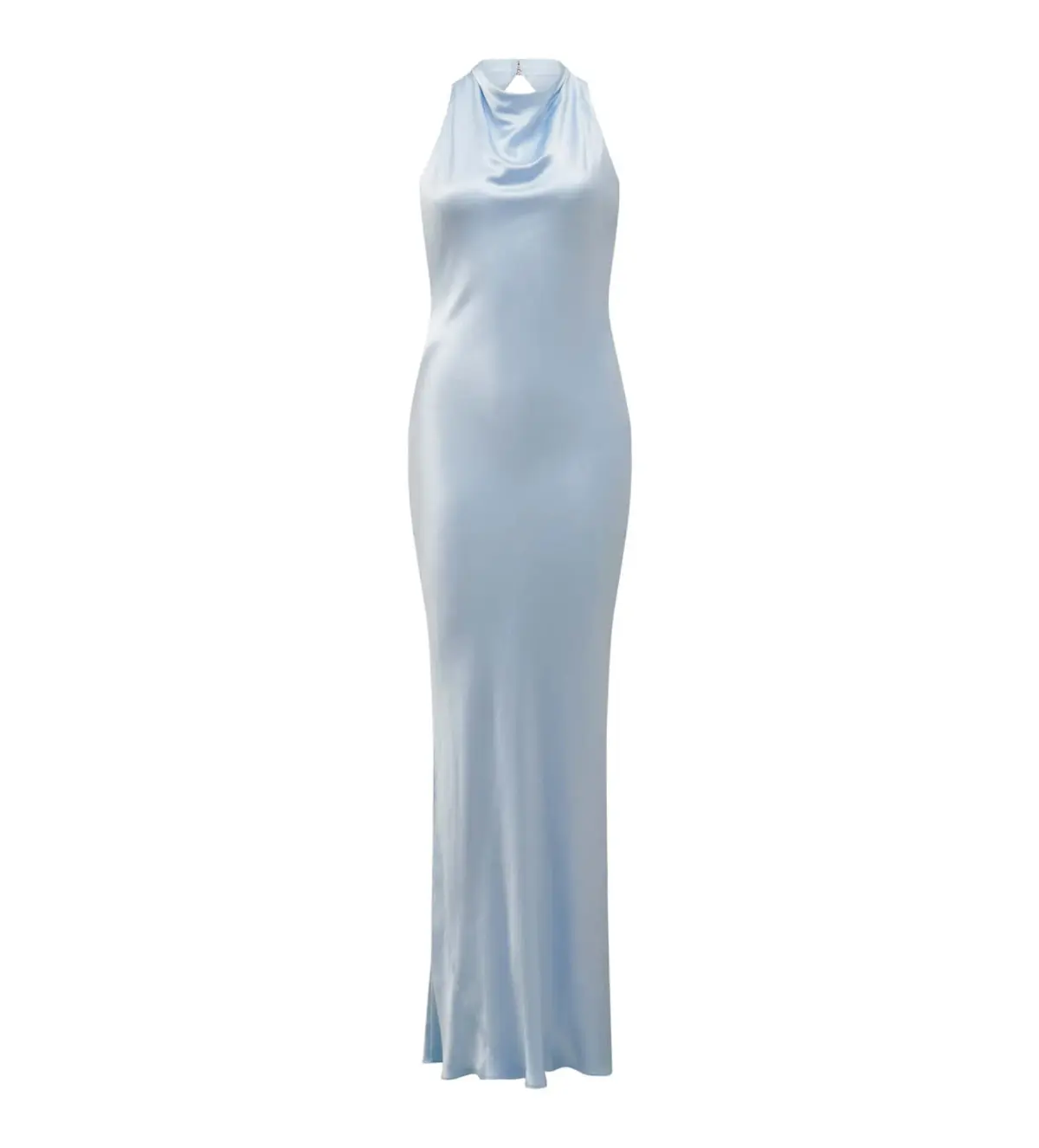Forever New Michelle Open-Back Satin Maxi Dress Blue Size 12 - Image 5