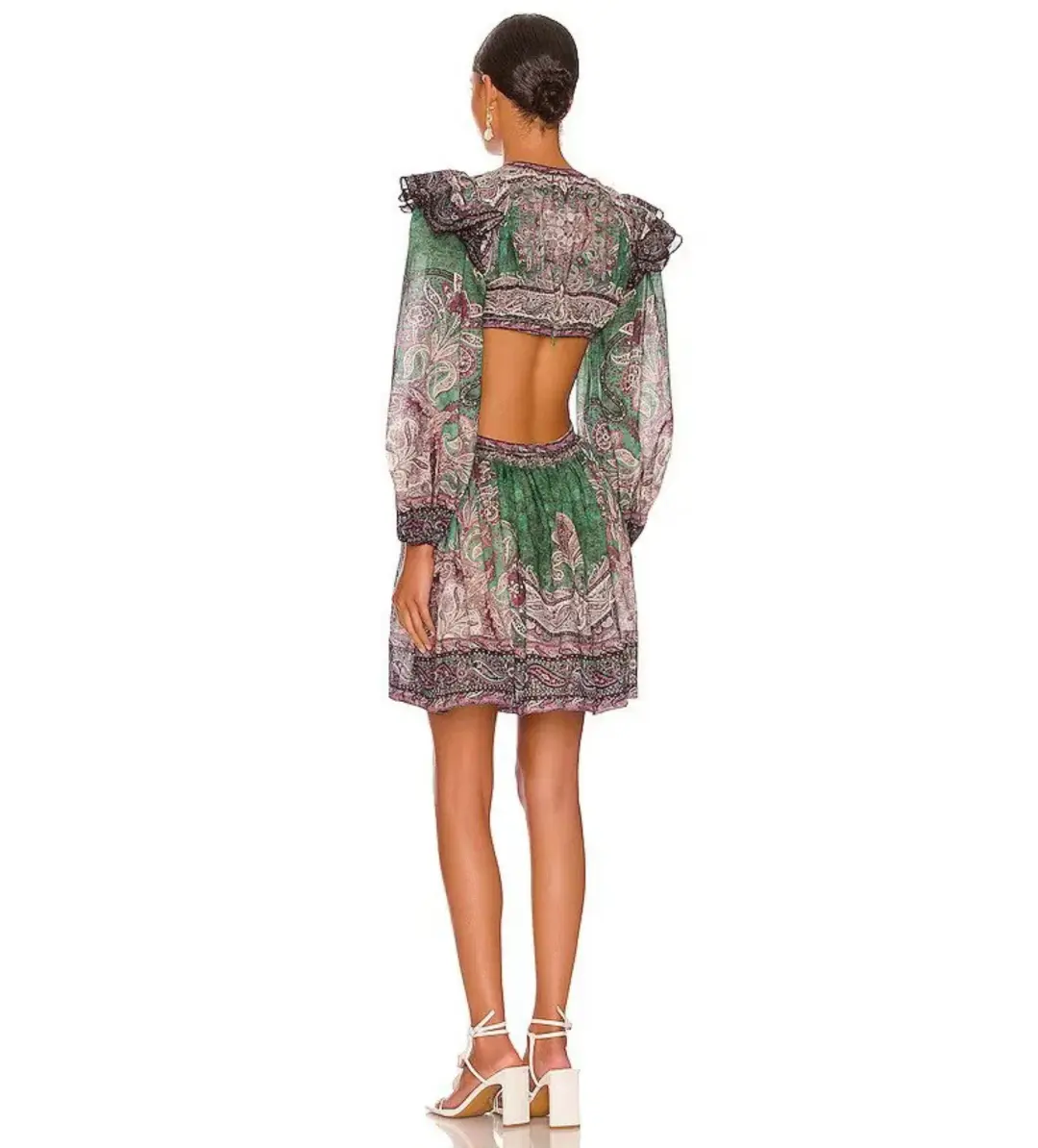 Zimmermann Anneke Ruffle Mini Dress Floral Size 1/AU 10 for rent on The Volte - main image