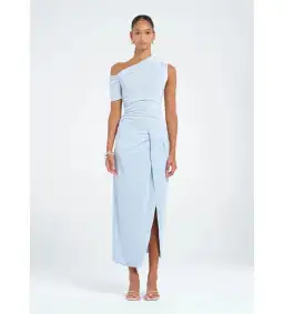 Benni Cleo One Shoulder Maxi Dress in Sky Blue Size AU 10 for rent on The Volte - image 1