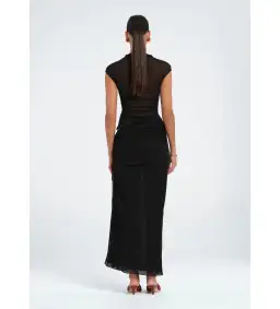 Benni Milo Mesh Maxi Dress in Black Size AU 6 for rent on The Volte - image 3