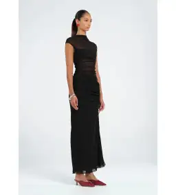 Benni Milo Mesh Maxi Dress in Black Size AU 6 for rent on The Volte - image 2