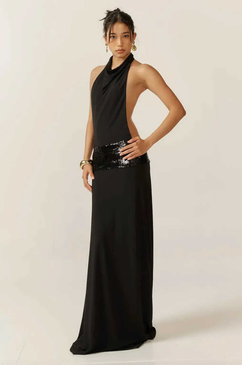 Ance Gria Adele Gown Black Size S / AU 8 for rent on The Volte - main image