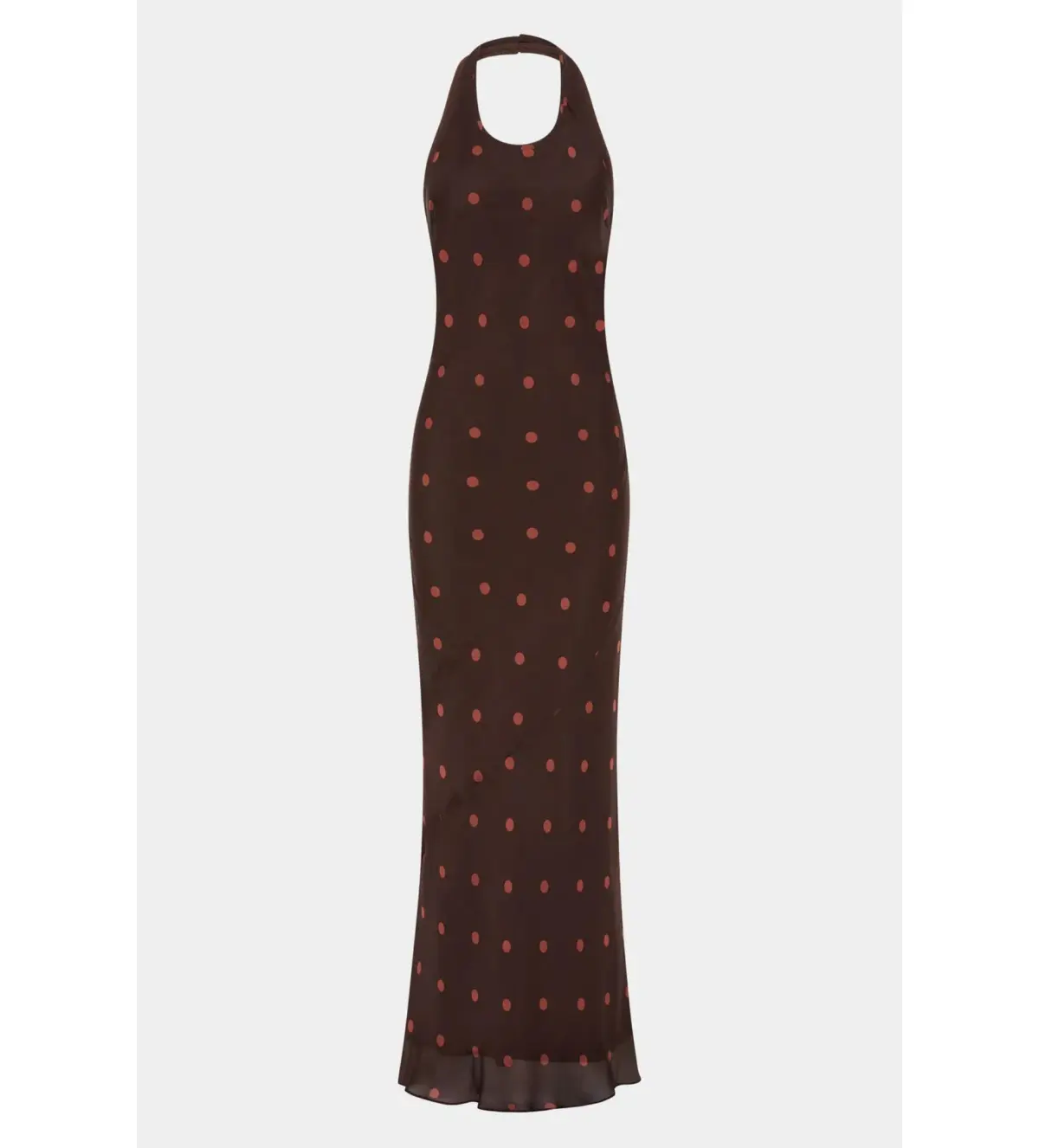 Sir the Label Toni Halter Maxi Dress in Chocolate Dot Size AU 8 - Image 5