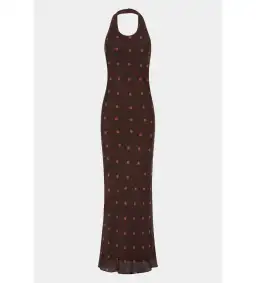Sir the Label Toni Halter Maxi Dress in Chocolate Dot Size AU 8 for rent on The Volte - image 5