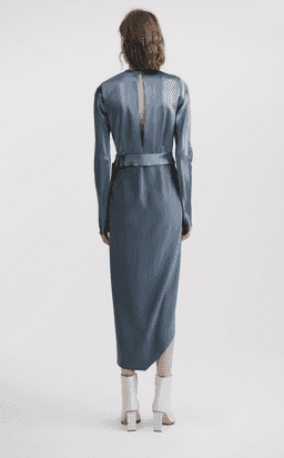 Dion Lee Bias Fold Dress Blue Size 8