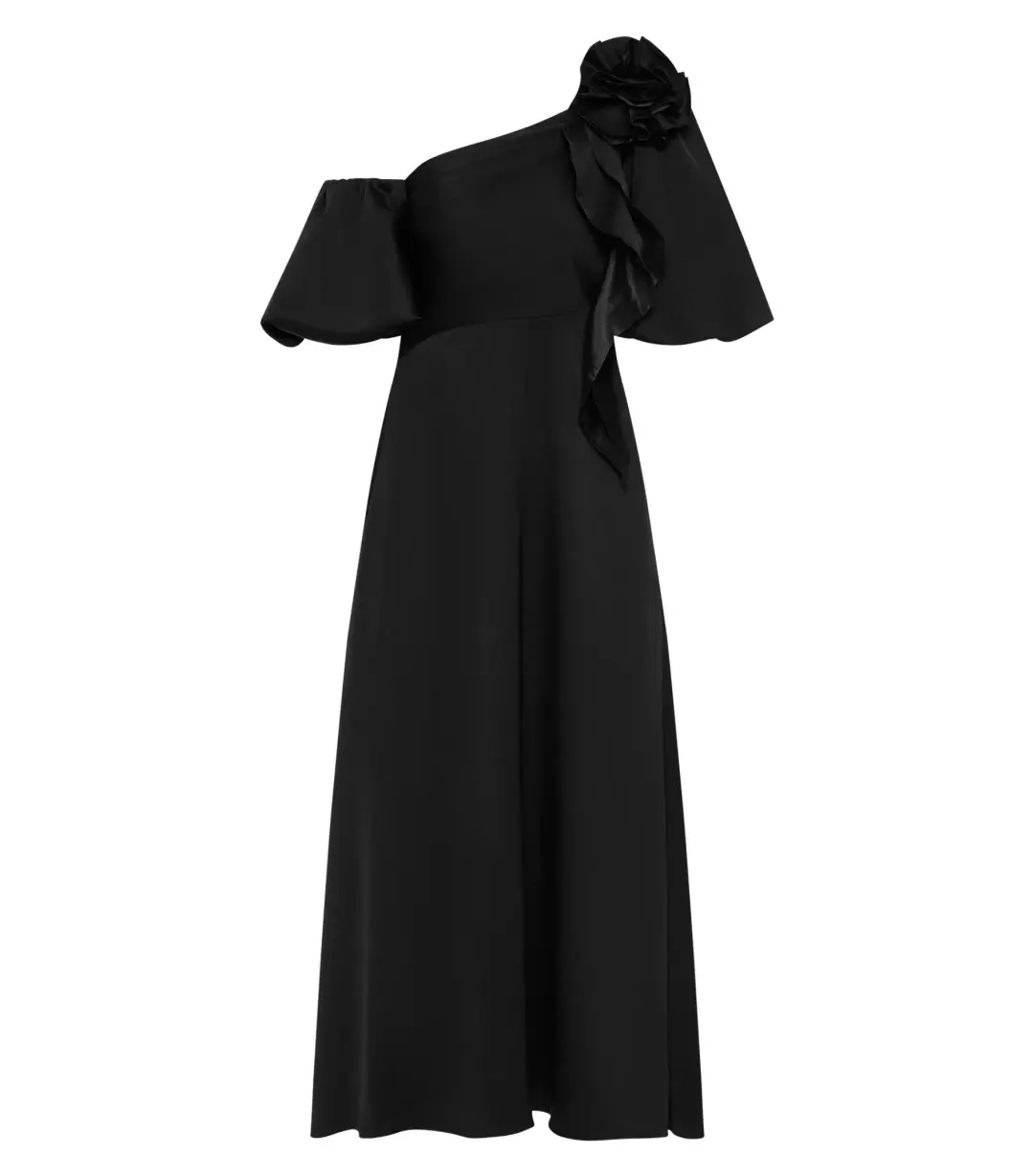 Aje Magnetic Draped Midi Dress Black Size AU 8 for rent on The Volte - main image