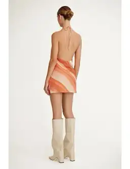 Significant Other Patrice Halter Mini Dress in Sherbet Stripe Size AU 10 for rent on The Volte - image 3