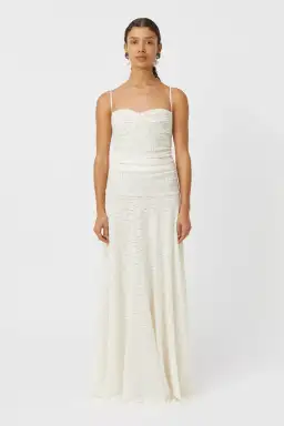Camilla & Marc Camille Lace Maxi Dress Cream Size 8 for rent on The Volte - image 1
