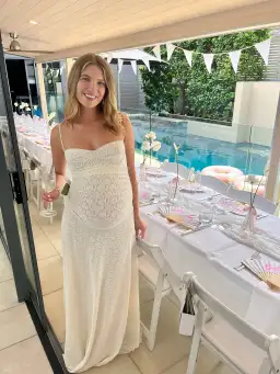 Camilla & Marc Camille Lace Maxi Dress Cream Size 8 for rent on The Volte - image 5