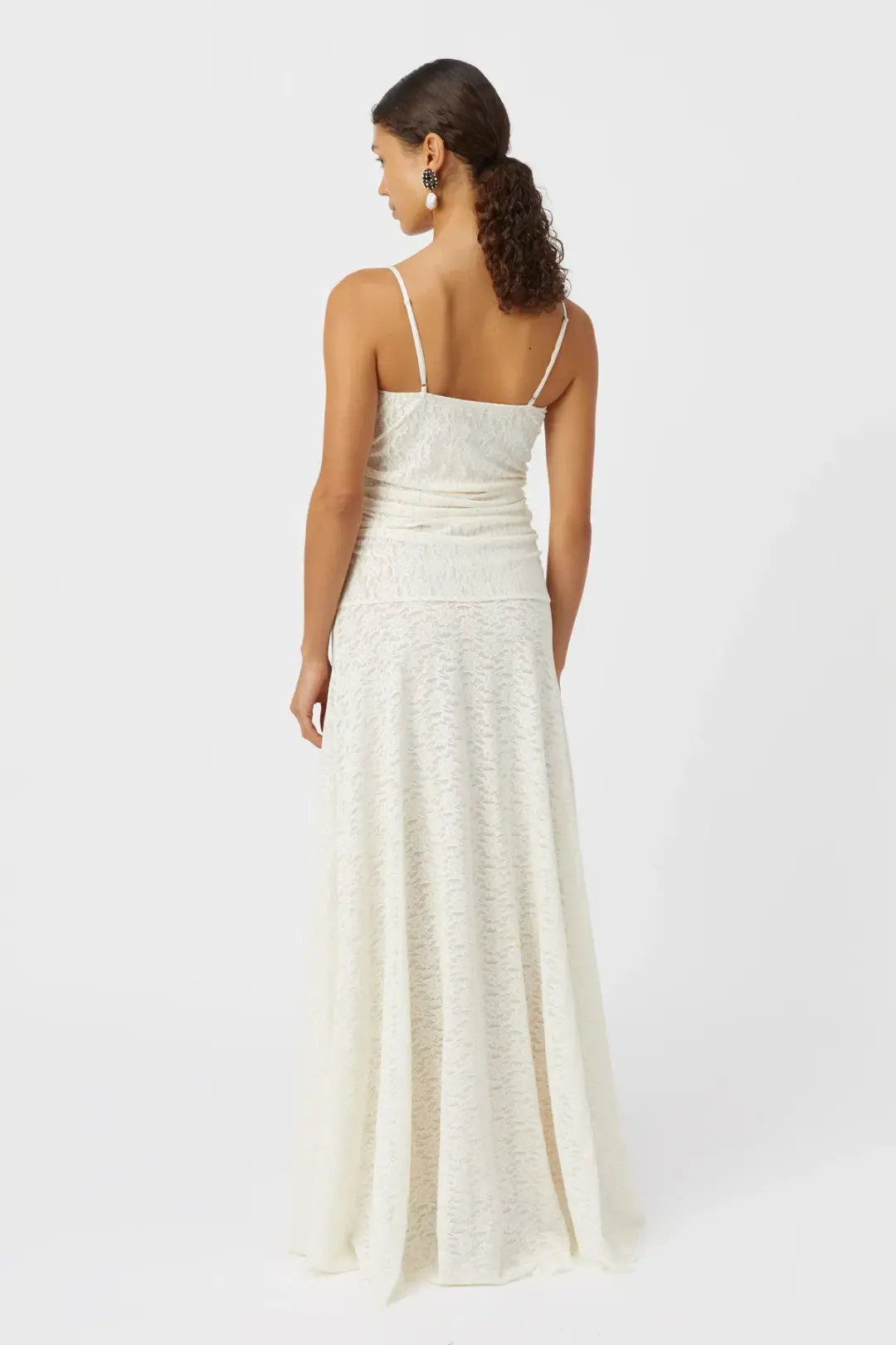 Camilla & Marc Camille Lace Maxi Dress Cream Size 8 for rent on The Volte - main image