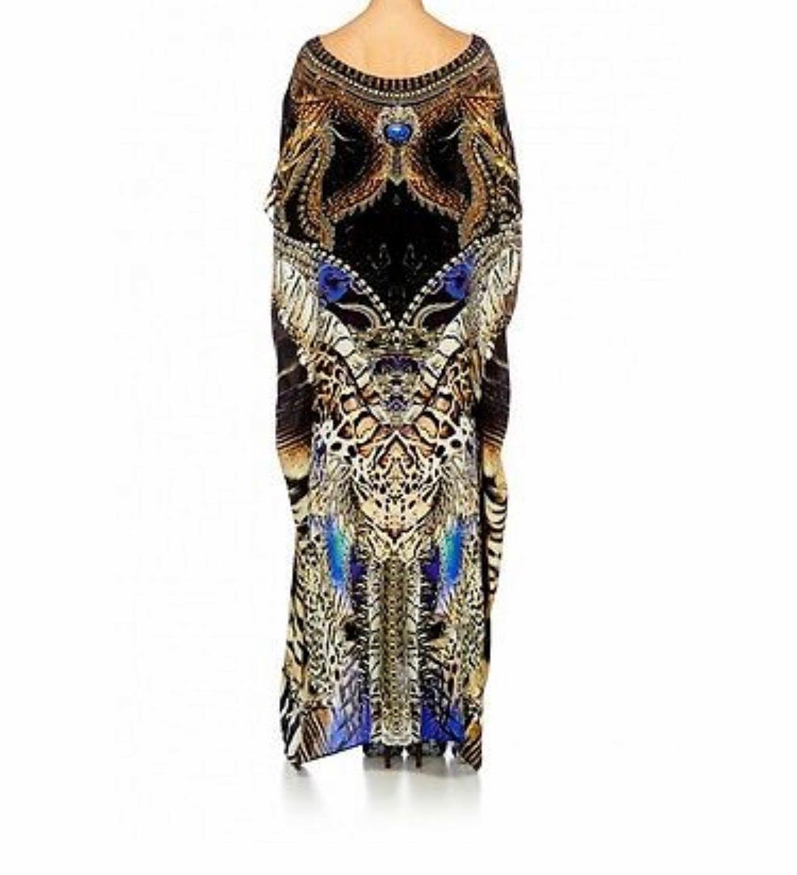 Camilla Franks Silk Dragon Lady Round Neck Dress Print Size 8 - Image 2