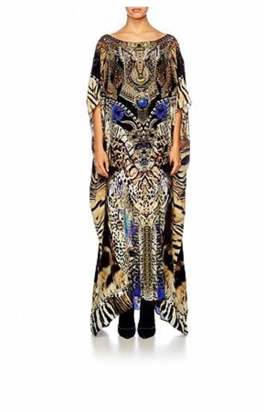 Camilla Franks Silk Dragon Lady Round Neck Dress Print Size 8 - Image 1