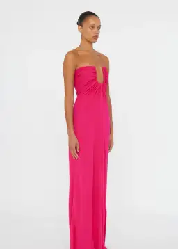 Arced Palm Strapless Dress Size 8 for rent on The Volte - image 2