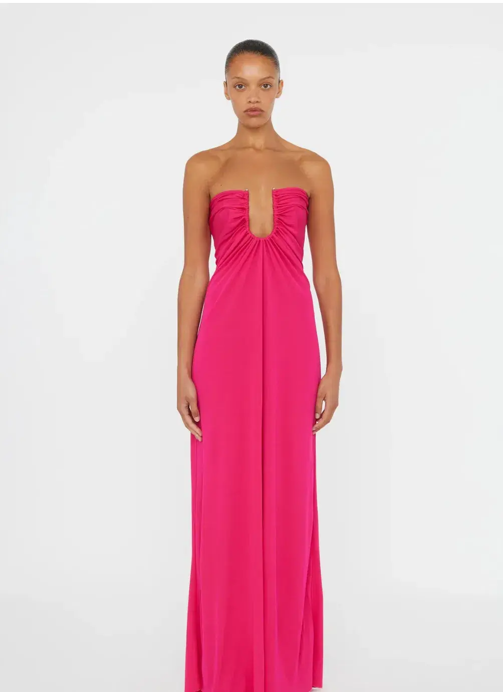 Arced Palm Strapless Dress Size 8 for rent on The Volte - main image