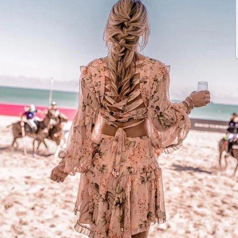 Zimmerman Prima Cutout Dress Print Size 8 for rent on The Volte - main image