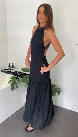 Sir the Label Vilma Midi Dress Black Size 8 for rent on The Volte - image 4