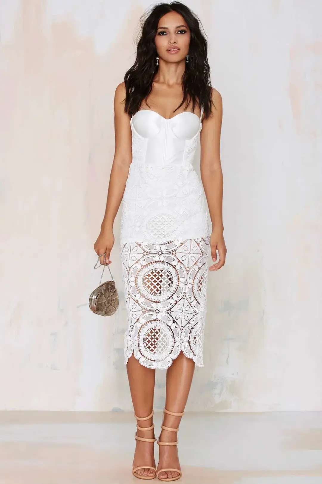 MISHA Flora Dress White Size 6/XS for rent on The Volte - main image