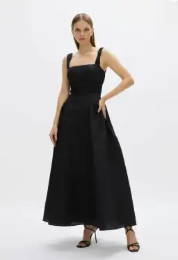 Rachel Gilbert Sophia Strap Dress Black Size AU 10