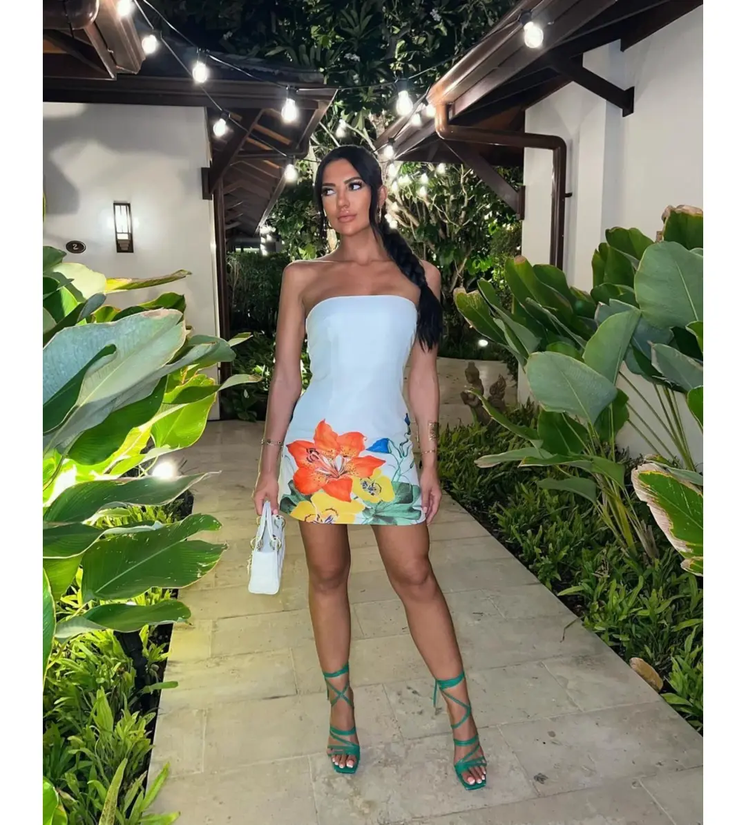 Runaway The Label Primrose Mini Dress White Flower Size AU 6 for rent on The Volte - main image