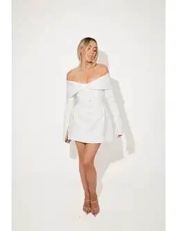 Odd Muse The Ultimate Muse Bow Mini Dress White