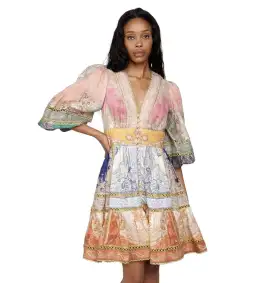 Zimmermann Anneke Lantern Mini Dress in Paisley Print Size 4/AU 16 for rent on The Volte - image 5