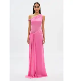 Misha Sisal Mesh Maxi Dress in Orchid Pink Size XS / AU 6