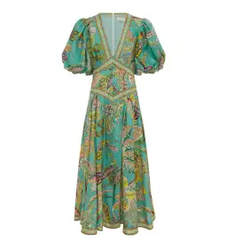 Alemais Franca Midi Dress Print Size 12 for rent on The Volte - image 4