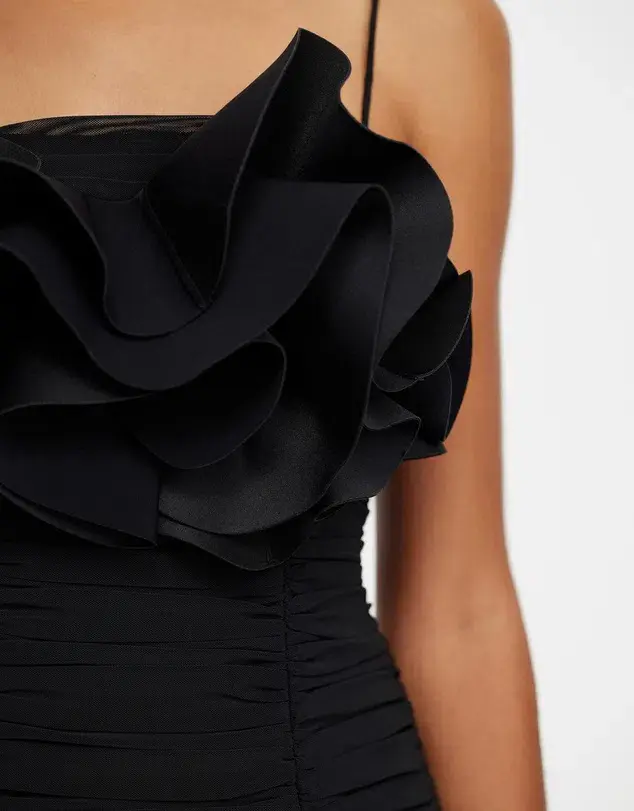 Acler Walsworth Black Midi Dress Black Size 10 for rent on The Volte - main image