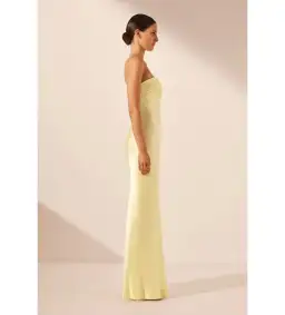Shona Joy La Lune in Yellow Strapless Dress Size AU 8 for rent on The Volte - image 3