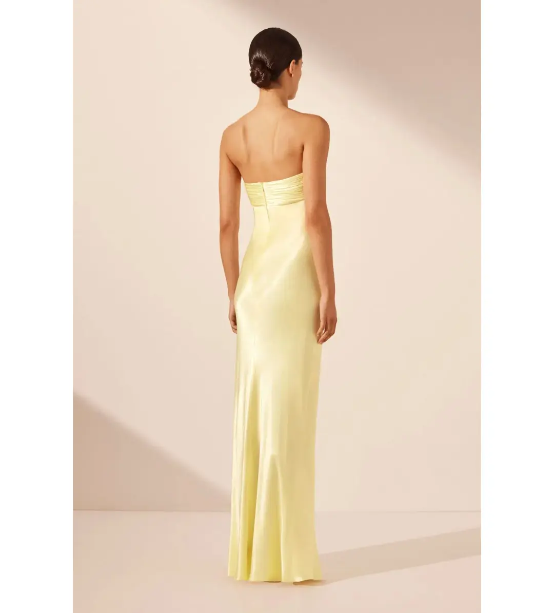 Shona Joy La Lune in Yellow Strapless Dress Size AU 8 for rent on The Volte - main image