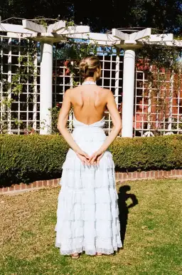 Anne Louise Boutique Lovette Halter Neck Dress White Size 14 for rent on The Volte - image 5