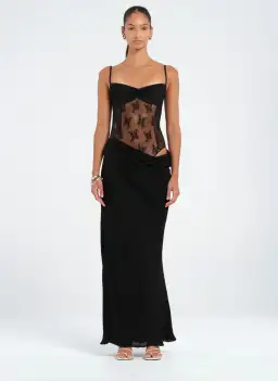 Benni Akio Maxi Dress Black Size 6 for rent on The Volte - image 1