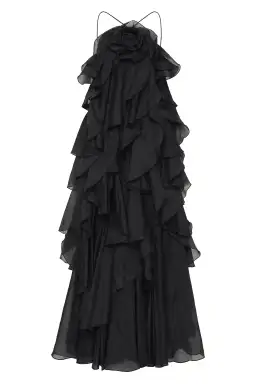 Aje Pandorea Layered Maxi Dress Black Size 12 for rent on The Volte - image 3