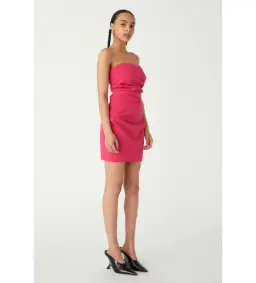 MISHA Alston Crepe Mini Dress Raspberry Pink Size 8/S for rent on The Volte - image 2