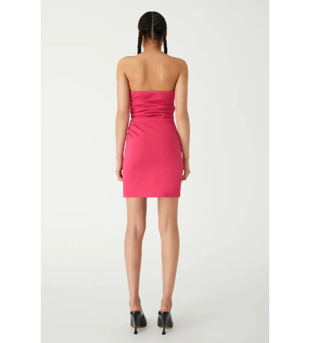MISHA Alston Crepe Mini Dress Raspberry Pink Size 8/S for rent on The Volte - main image
