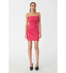 MISHA Alston Crepe Mini Dress Raspberry Pink Size 8/S for rent on The Volte - image 1