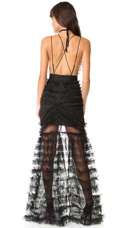 Alice McCall All Black Everything Gown Black Size 8