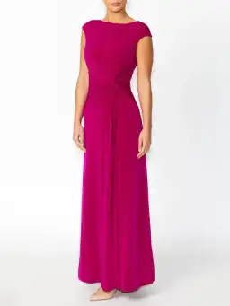 Anthea Crawford Tiffany Fuchsia Jersey Maxi Gown Fuchsia Size 14 for rent on The Volte - image 1