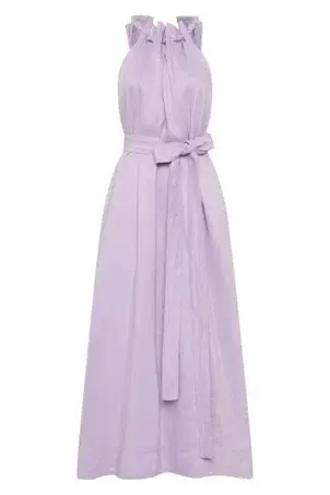 Aje Mariel Trapeze Midi Dress Lilac Size 14 for rent on The Volte - main image